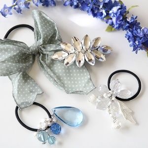 CRYSTAL BLUE Hair Accessories - Set of 4